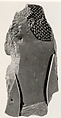 Upper part of a male figure, Limestone, paint